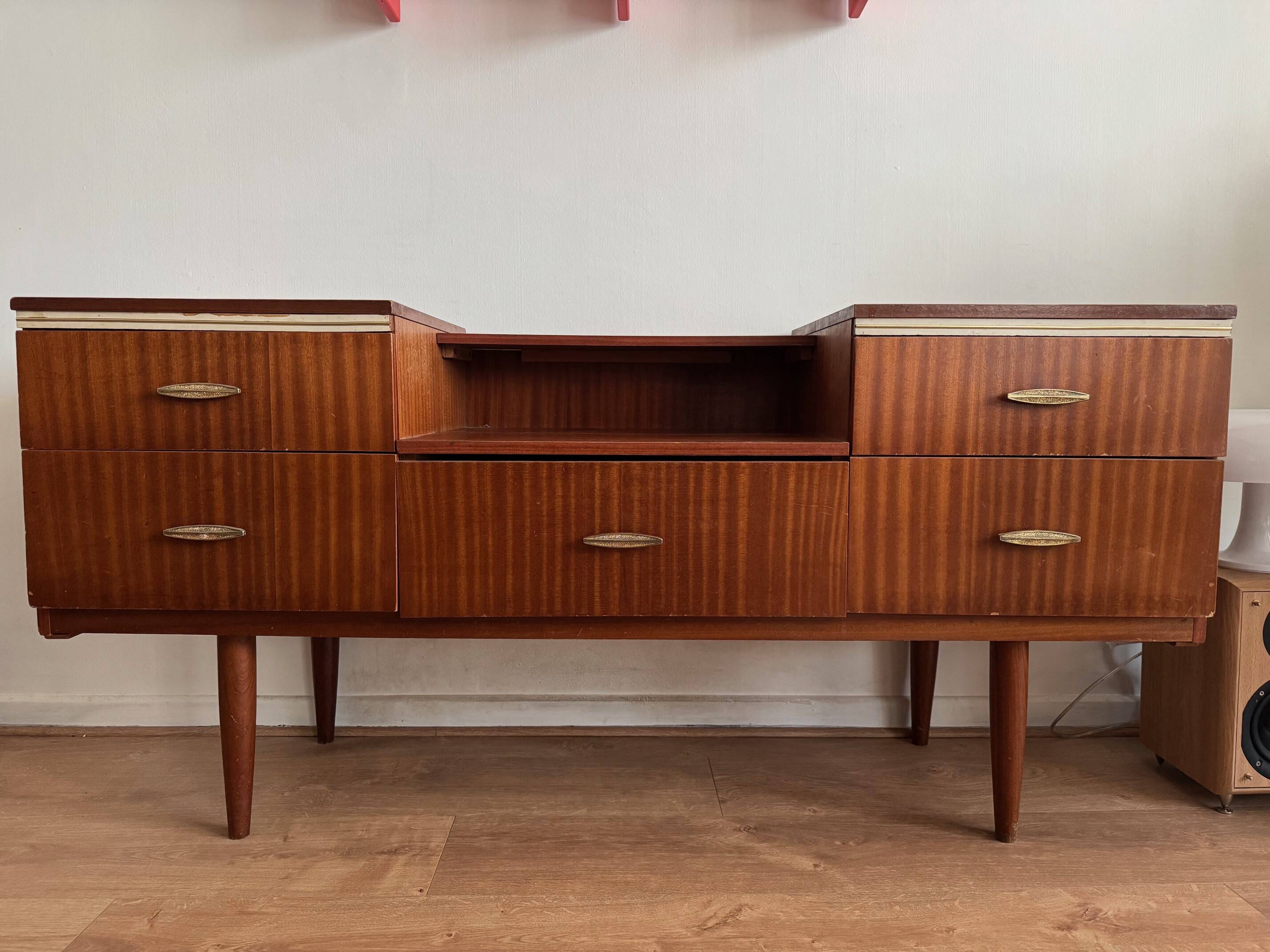 1960s vintage sideboard, 145 x 43.