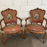 Pair of convertible armchairs