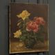 Oil on canvas still life 20th century bouquet of roses