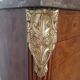 pretty Louis XVI Style bedside cabinet - 1 drawer - 1 Elm Burl marble tray door