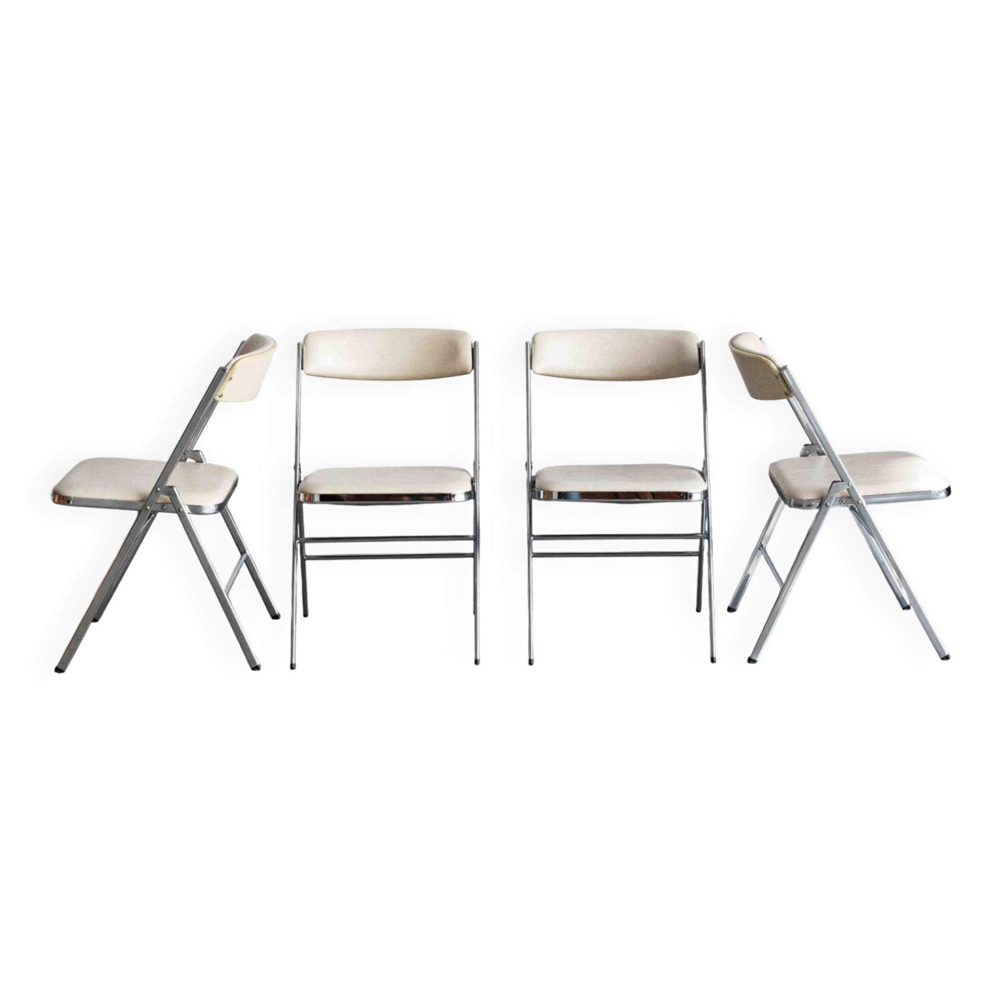 Set of 4 'Plia' dining chairs by Giancarlo Piretti