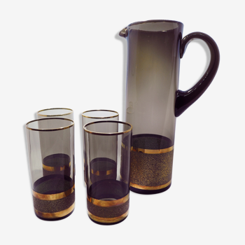 Set carafe and 4 glasses