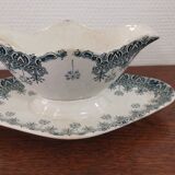 Saucière ancienne en faïence "Société Anonyme" St Amand et Hamage