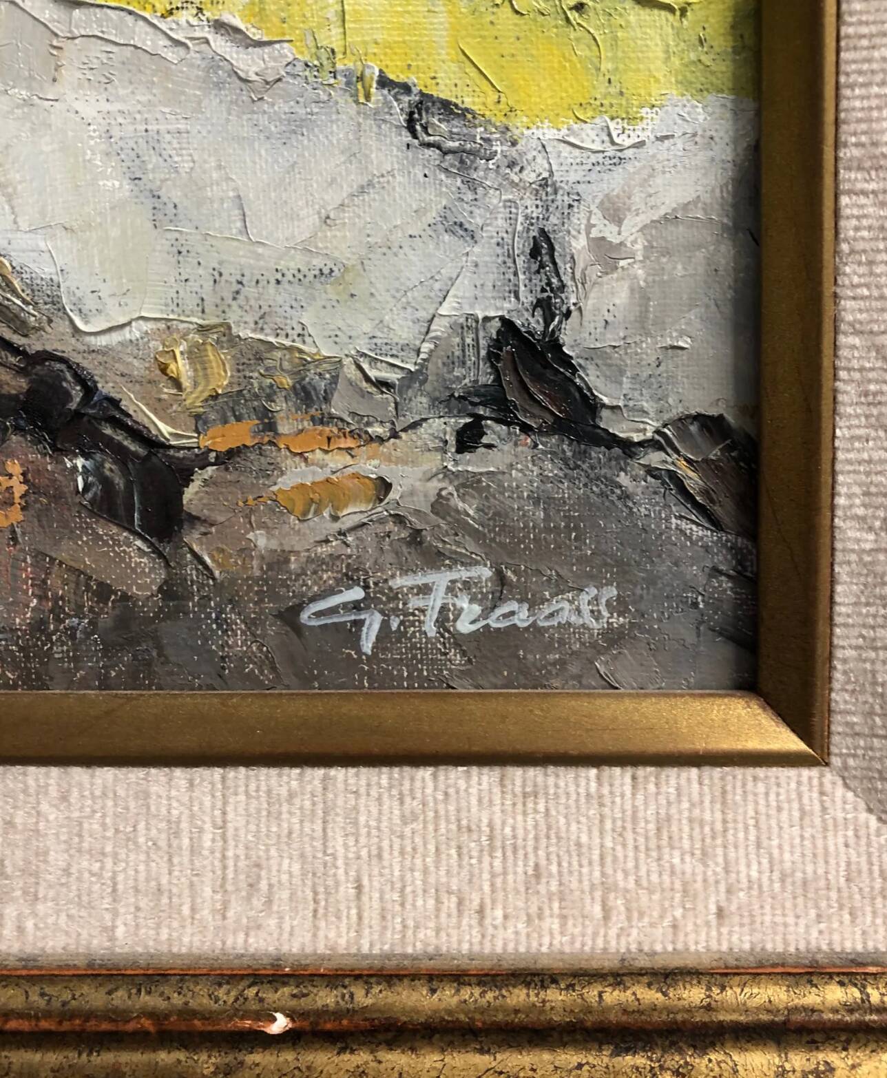 Gustave Fraas XX century. Roussillon. Oil on canvas signed.
