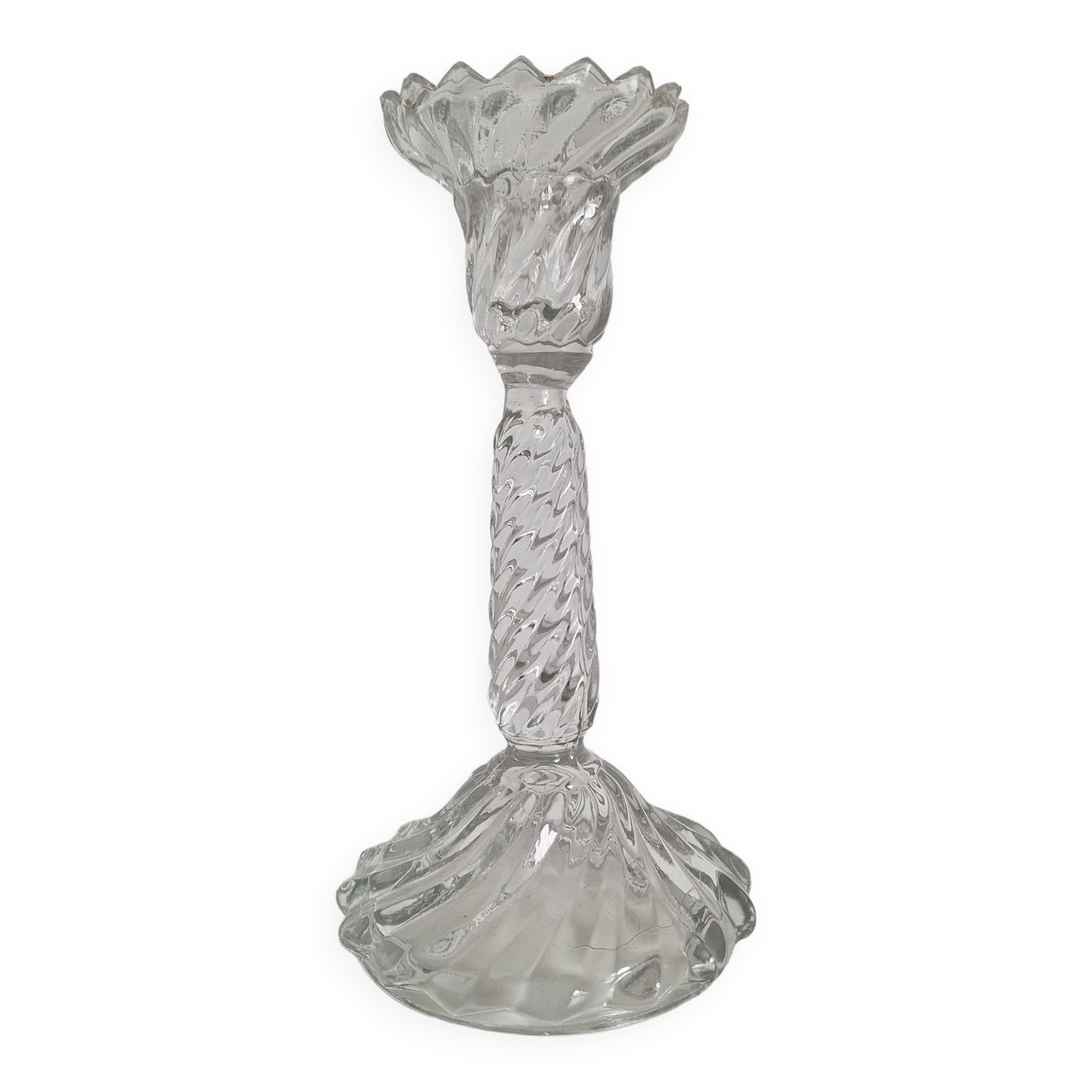 Vintage glass candle holder