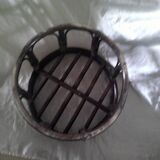 Old rattan pouf