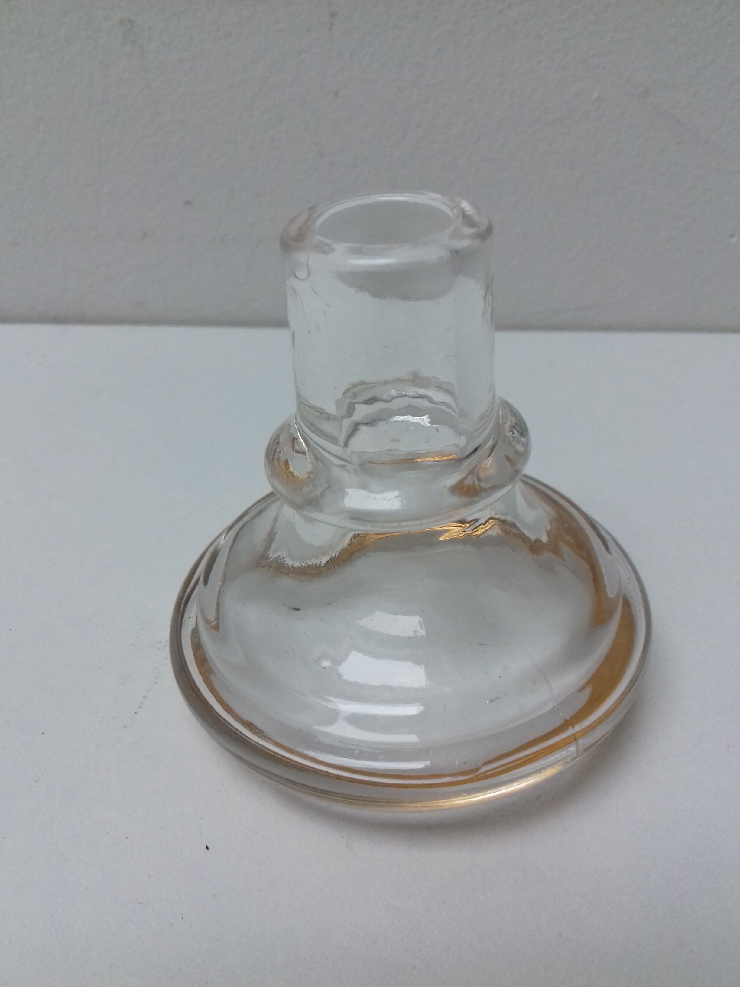 Carafe glass gilded and engraved