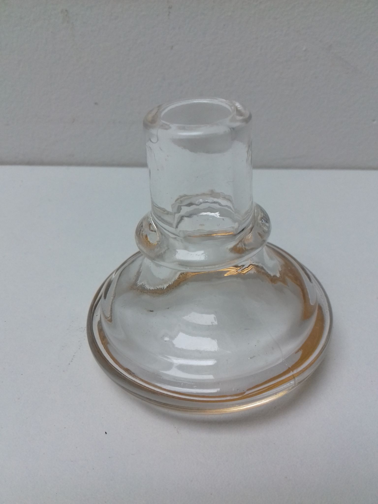 Carafe glass gilded and engraved