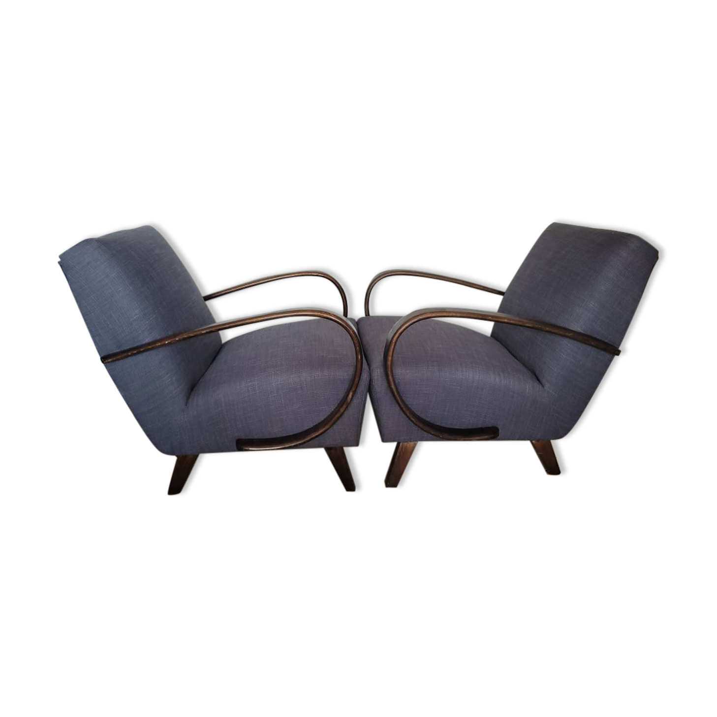 A pair of armchairs, design by J. Halabala, Czechoslovakia, 1930s.