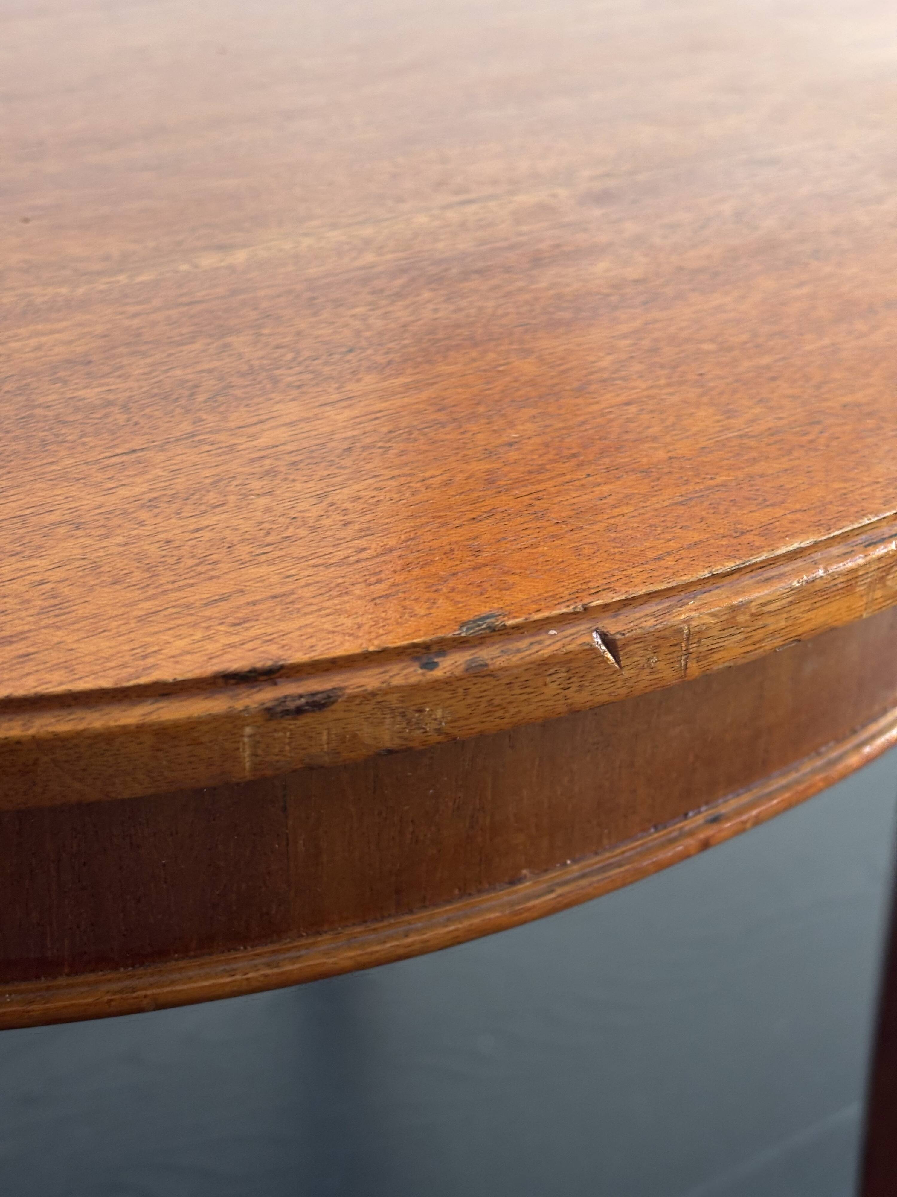 Vintage 1950 Hainke Germany round wooden coffee table - 61 cm