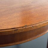 Vintage 1950 Hainke Germany round wooden coffee table - 61 cm