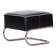 Black Leather Footstool from Slezák, Czechia, 1930s