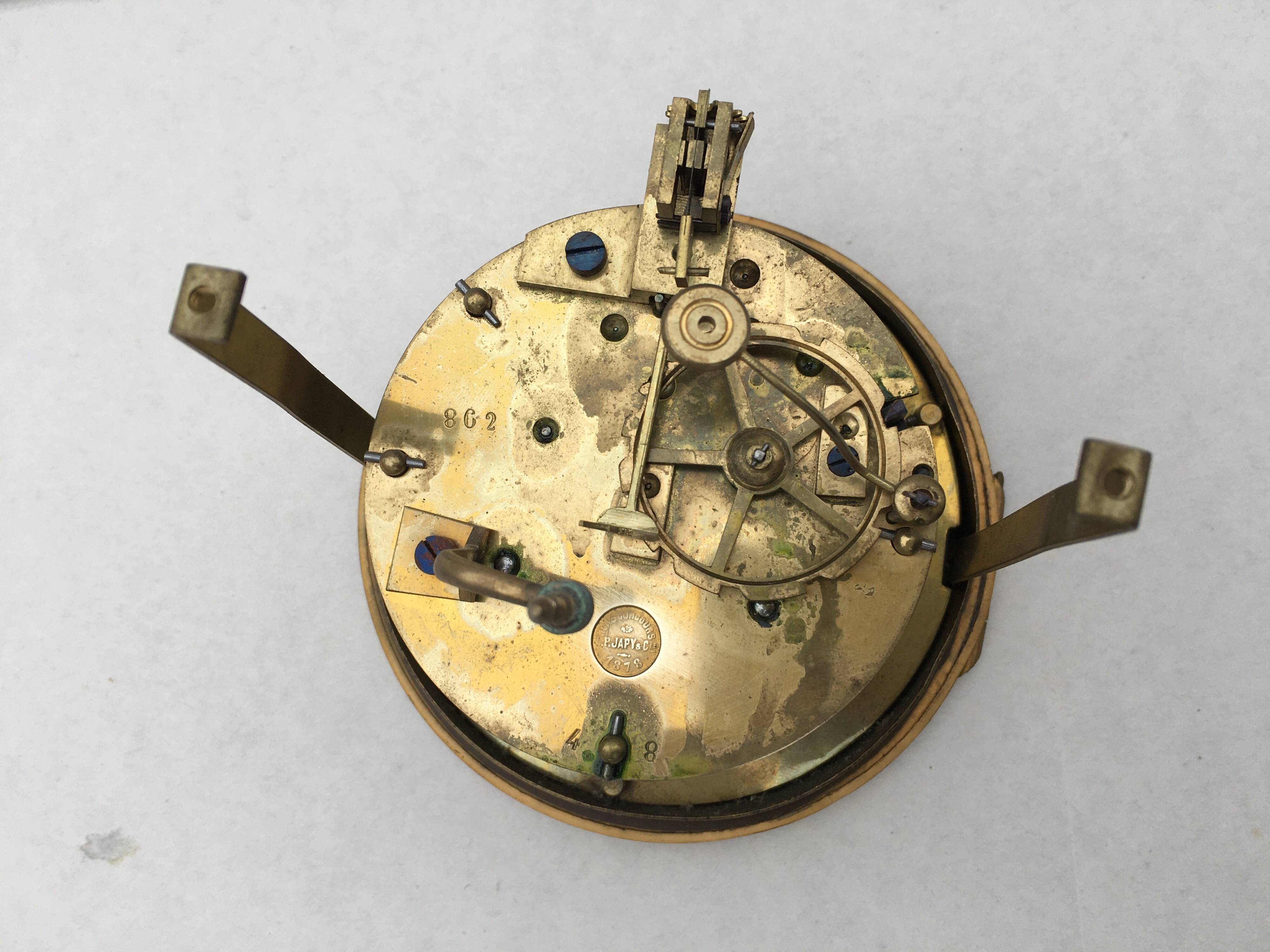 Antique clock p japy & cie 1878