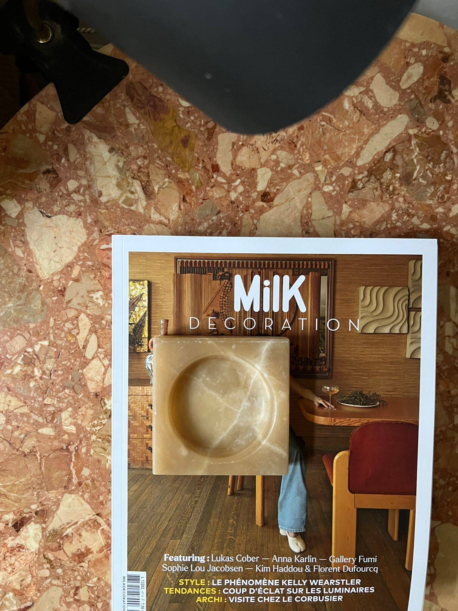 Square ashtray / vintage alabaster pocket