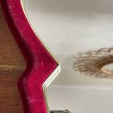 Red and gold felt mirror