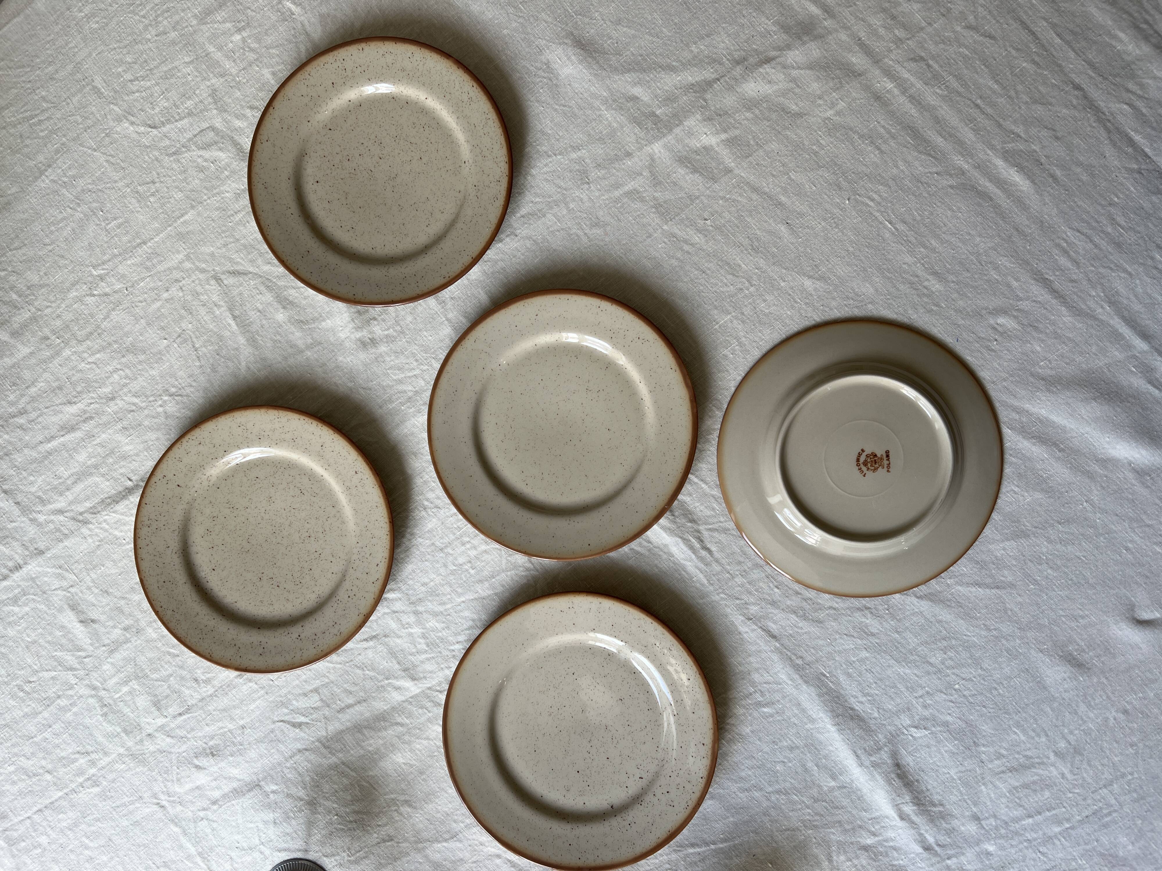 5 vintage plates Tilowice Poland