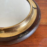 Wood and brass mirror