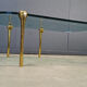 Brass and glass coffee table, 1970s