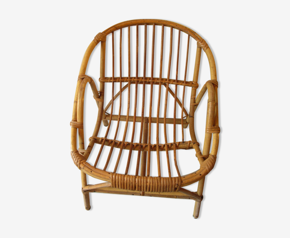 Fauteuil d'enfant en osier bambou rotin déco chambre bébé