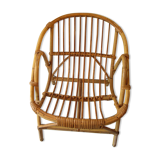 Fauteuil d'enfant en osier bambou rotin déco chambre bébé