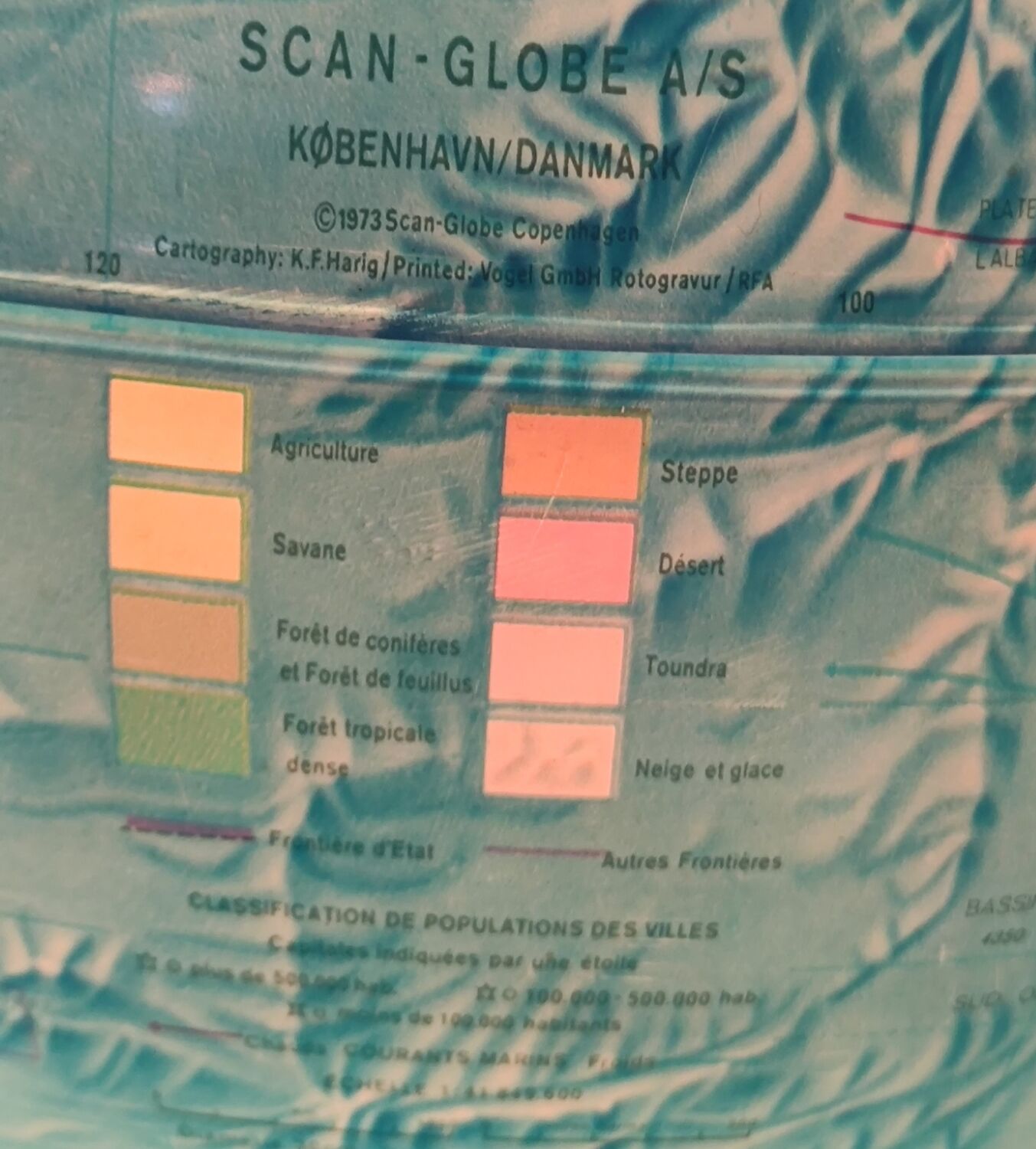 Vintage luminous globe/Scandinavian globe