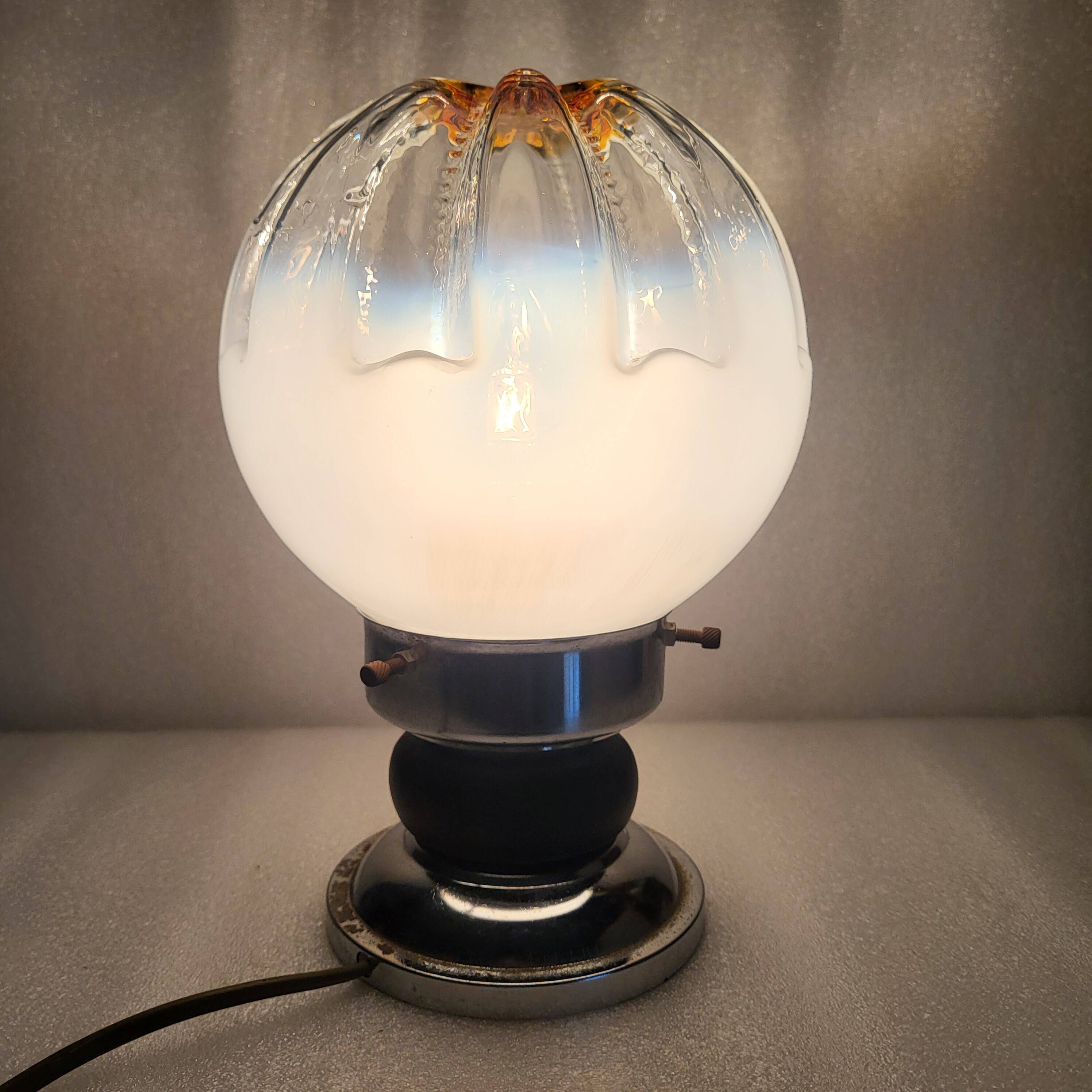 Space Age Murano Table Lamp, Mazzega, Italy, 1960s-70s