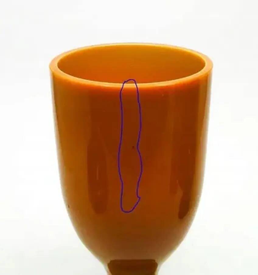 Angel vase, modernism, orange glass, designed by S. Sadowski, Poland, 1970s