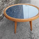 Coffee table vintage compass feet