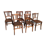6 vintage bistro chairs 1950