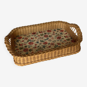Vintage wicker tray