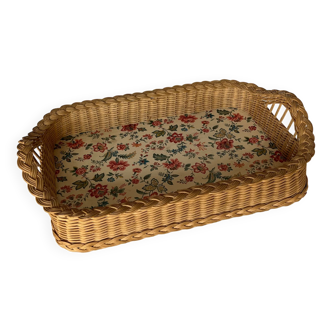 Vintage wicker tray