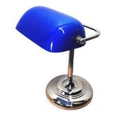 Blue banker's lamp