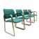 Retro armchairs with armrests, 1970s–80s, Czechoslovakia (set of 4)