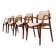 Ensemble de 4 chaises rembourrées Hartmut Lohmeyer pour Wilkhahn, années 1960.