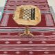 rustic olive wood chess table