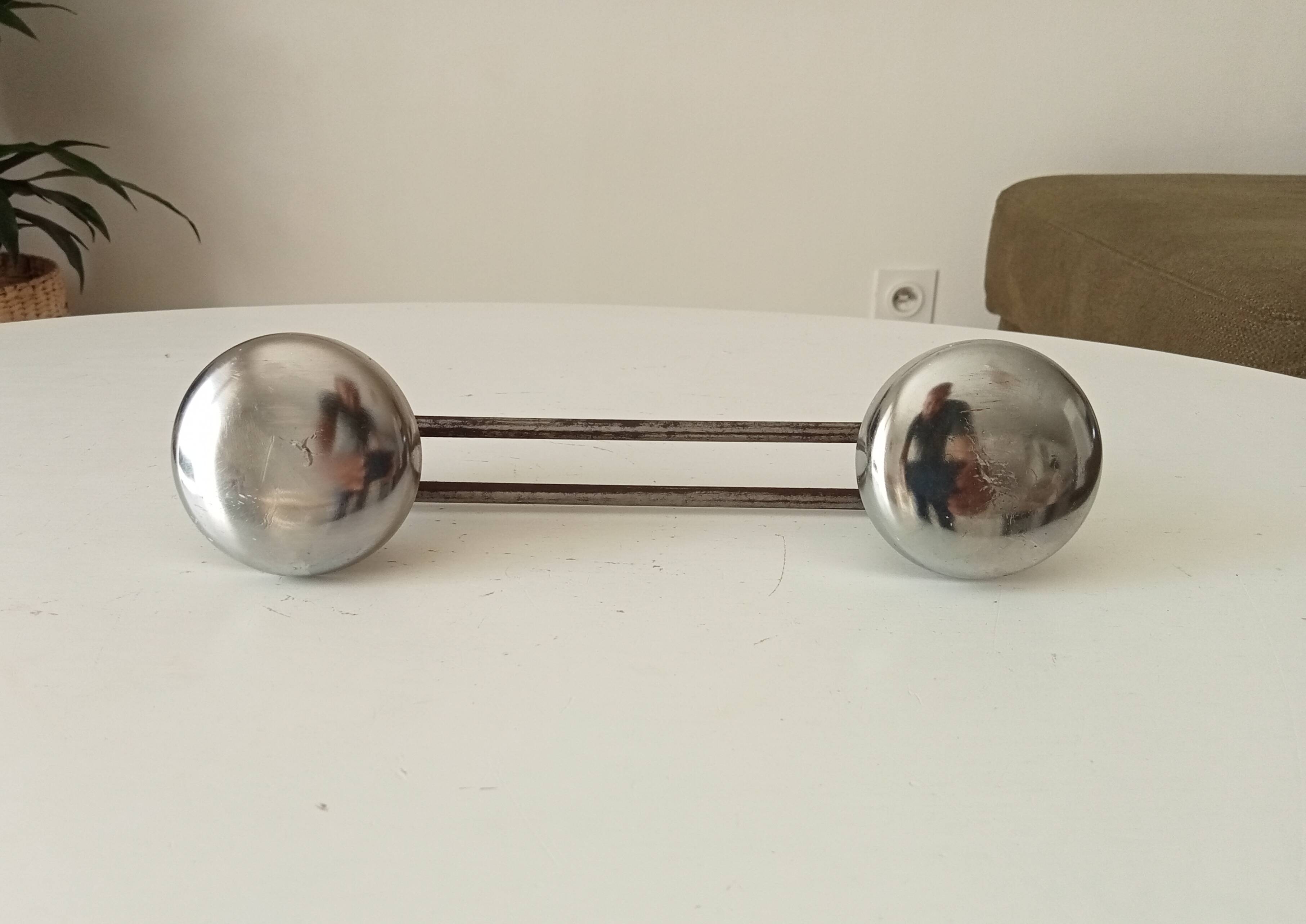 Vintage chrome wall coat rack from the 60s/70s