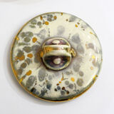 Gold & silver specid earthenware jewellery box