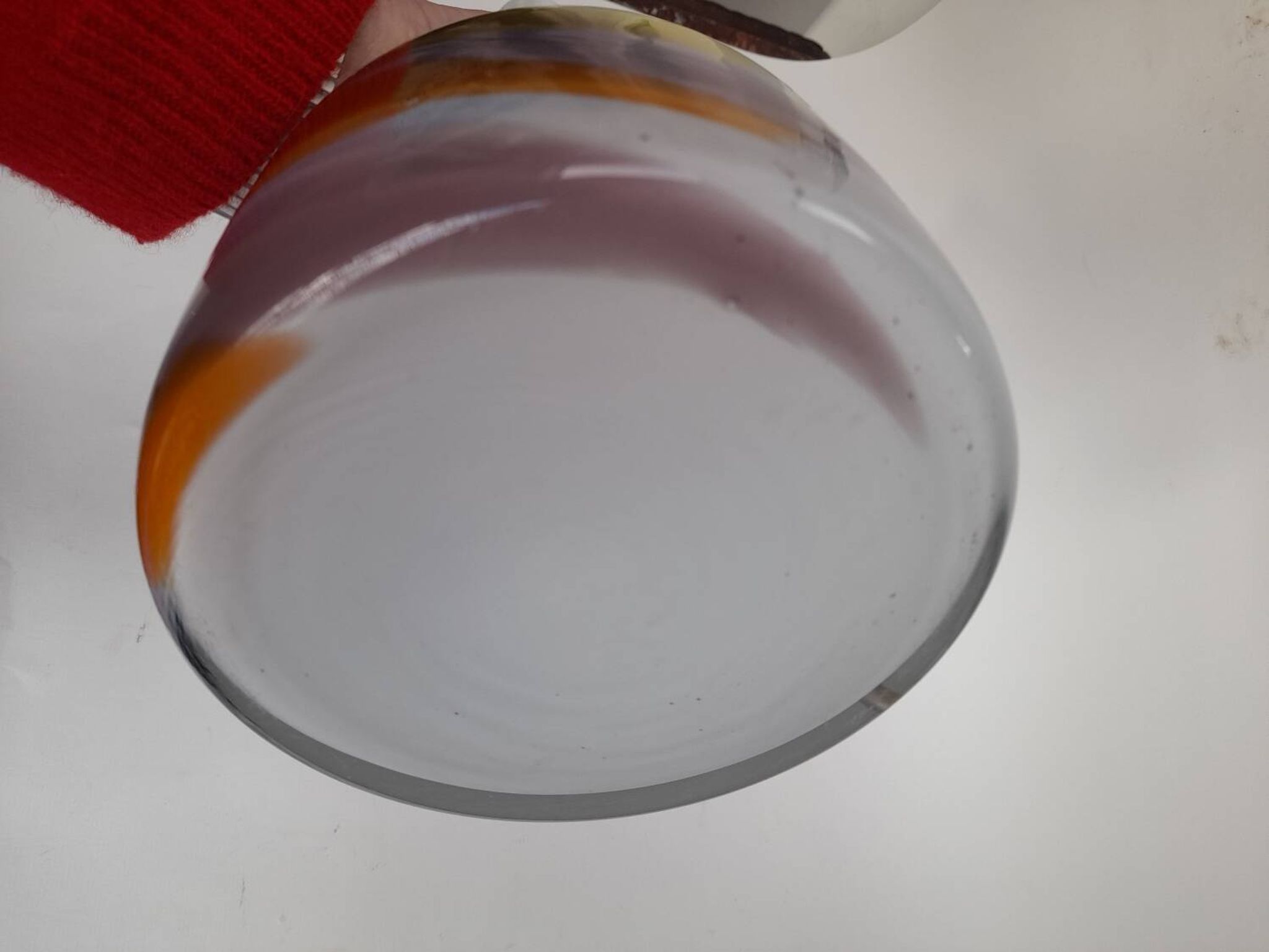 Grand pied de lampe Holmegaard en verre coloré