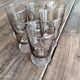 Set of 6 vintage sweet white wine glasses Luminarc smoked Sweden model