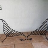 4 wrought iron deck chairs