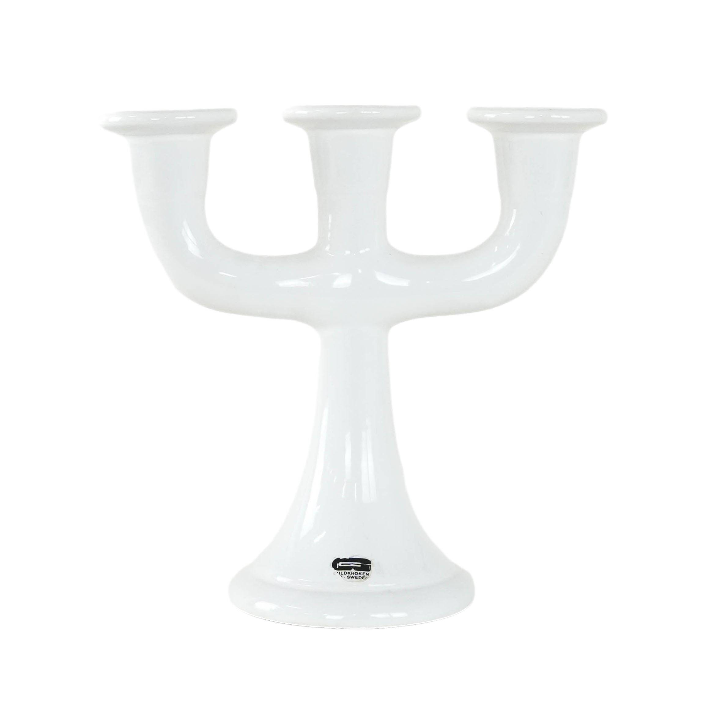 Bougeoir en céramique, design suédois, années 1970, fabricant : Guldkroken Hjo