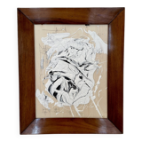 Bachmann, Abstract Composition, Mixed Media, Framed