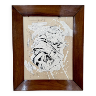 Bachmann, Abstract Composition, Mixed Media, Framed