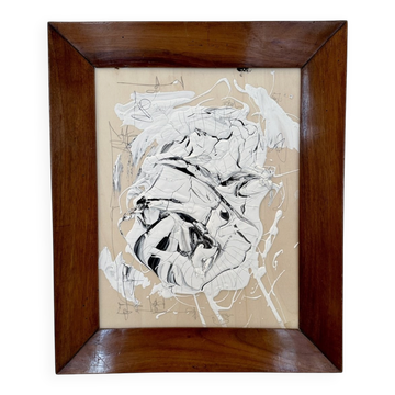 Bachmann, Abstract Composition, Mixed Media, Framed