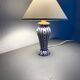 1930 lamp signed Delcourt, fabric cable, lampshade