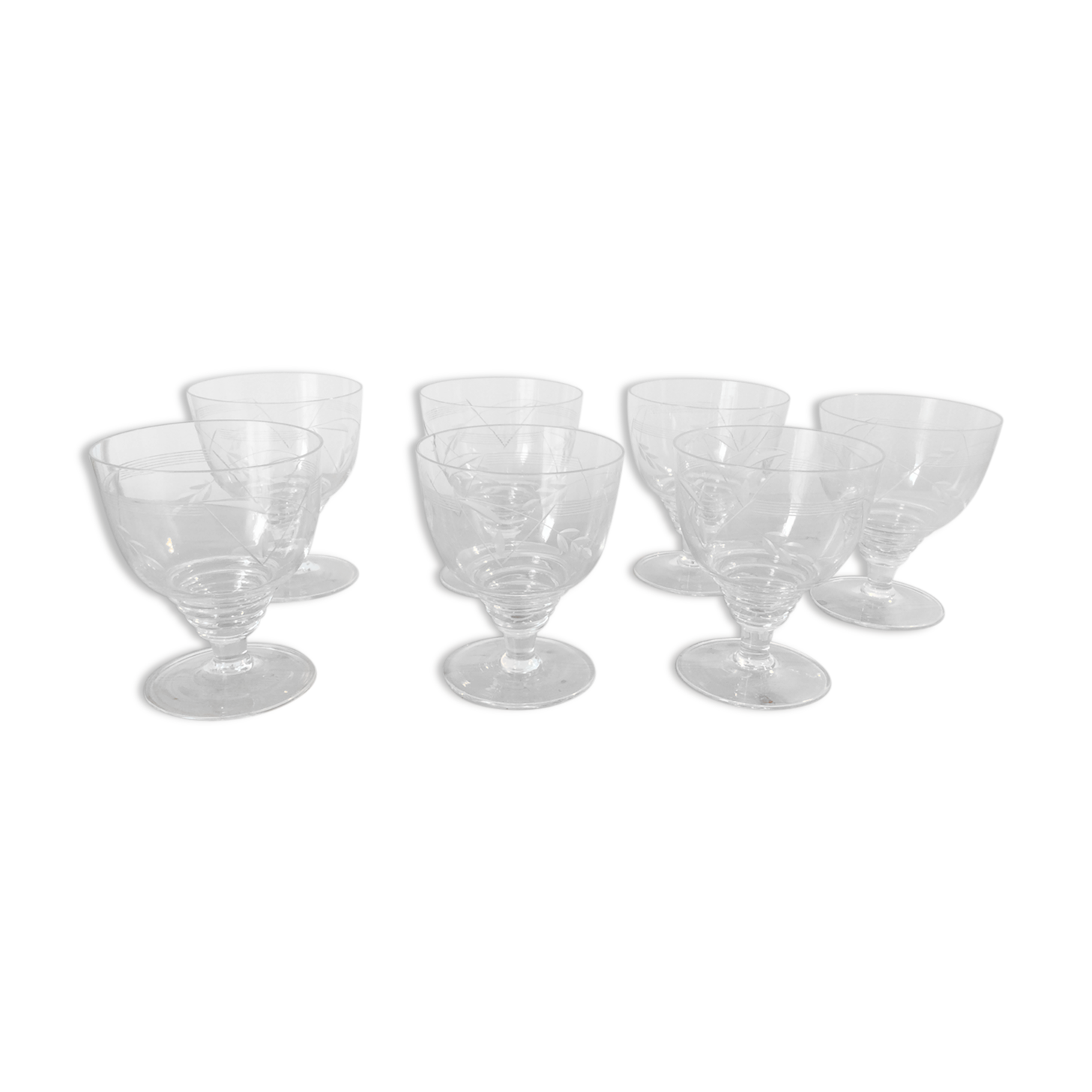 7 ancient crystal glasses