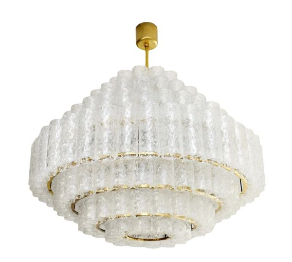 Lustre de bal à 7 niveaux en verre de Murano, Doria Leuchten, milieu du siècle