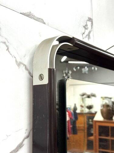 Vintage Wall Mirror in Steel and Bakelite, 1970s