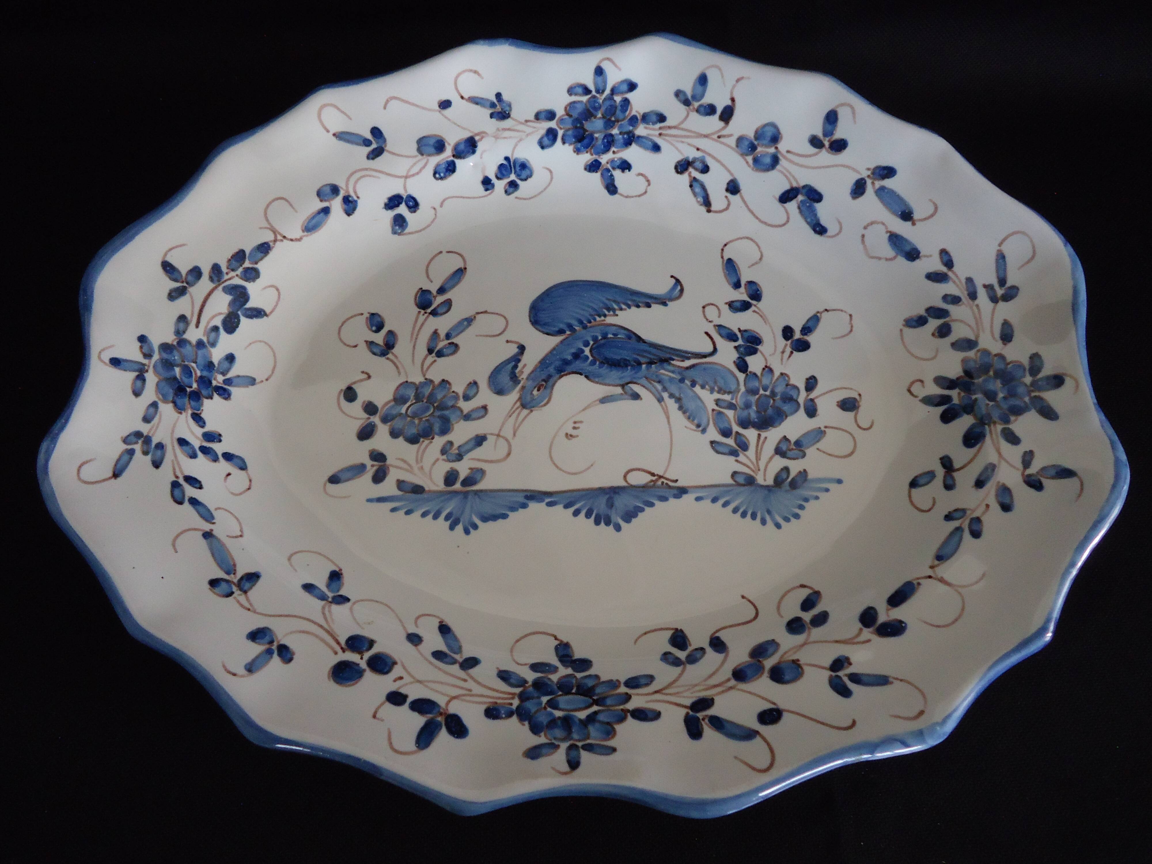 Vegetable soup tureen and its frame, Matet earthenware factory, Martres-Tolosane