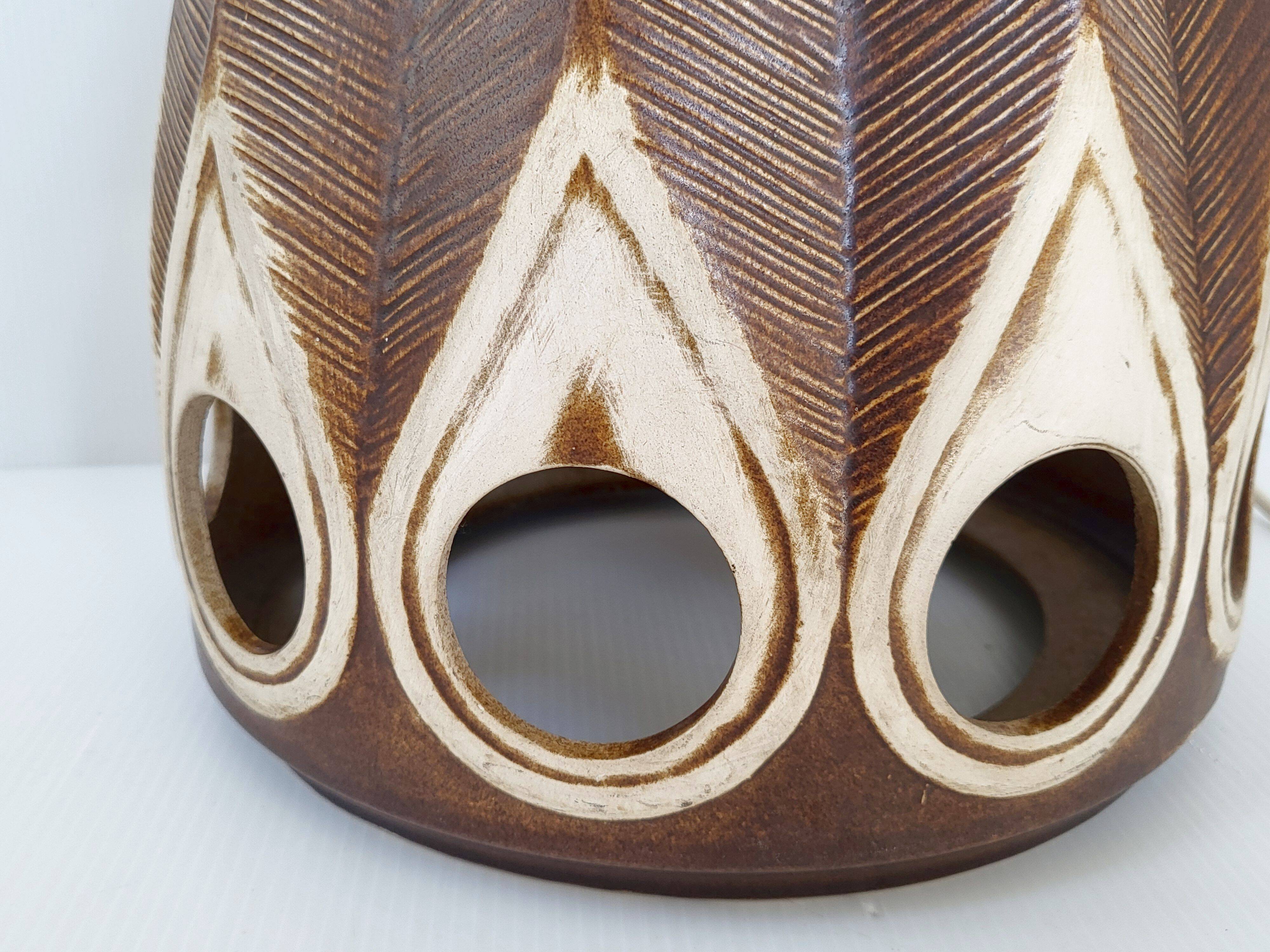 Lampe aux plumes vintage 1960